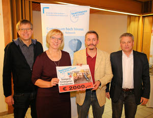 Bernhard Meßlinger, Jutta Ehemann, Hans Sichermann und Bürgermeister Hans Henninger (von links)